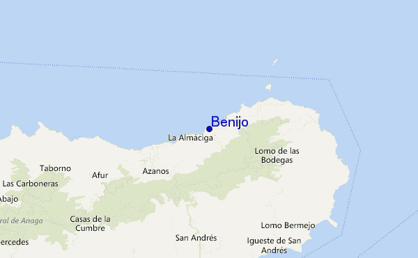 mapa de ubicación de Benijo