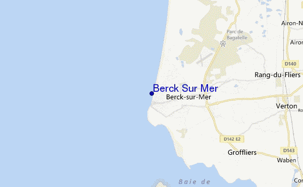 mapa de ubicación de Berck Sur Mer
