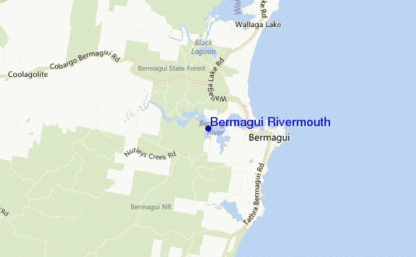 mapa de ubicación de Bermagui Rivermouth