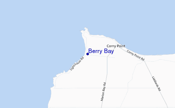 mapa de ubicación de Berry Bay