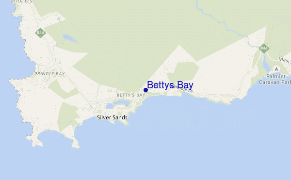 mapa de ubicación de Bettys Bay