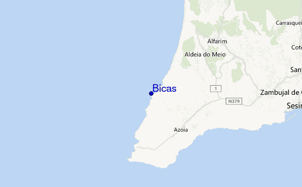 mapa de ubicación de Bicas