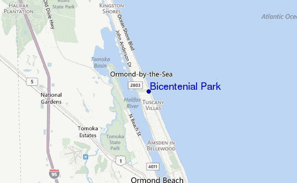 mapa de ubicación de Bicentenial Park