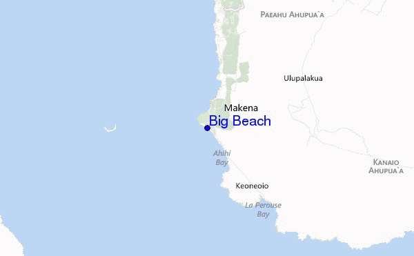 mapa de ubicación de Big Beach