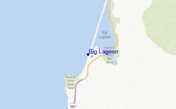 mapa de ubicación de Big Lagoon