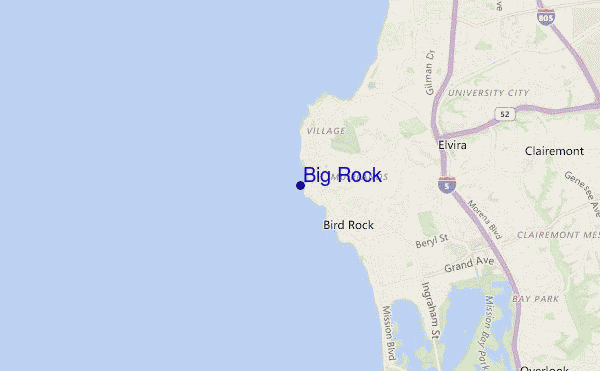 mapa de ubicación de Big Rock