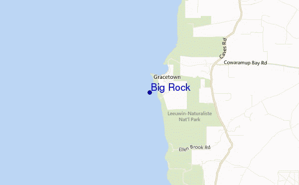 mapa de ubicación de Big Rock