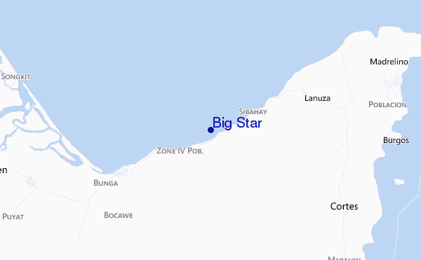mapa de ubicación de Big Star