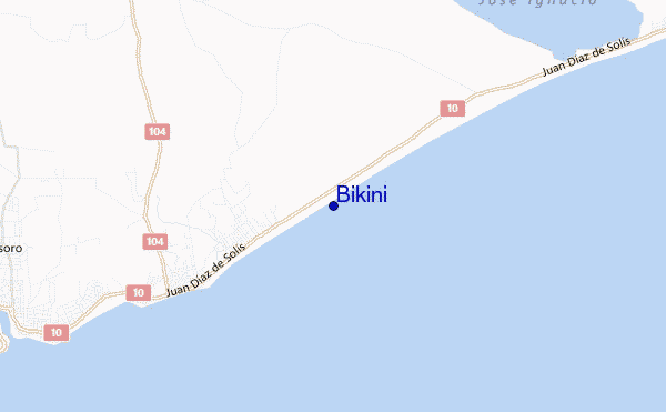 mapa de ubicación de Bikini