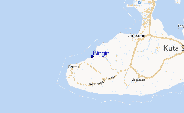 mapa de ubicación de Bingin