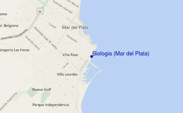 mapa de ubicación de Biologia (Mar del Plata)