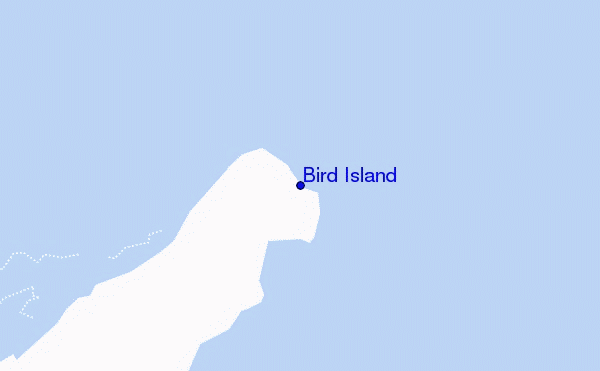 mapa de ubicación de Bird Island