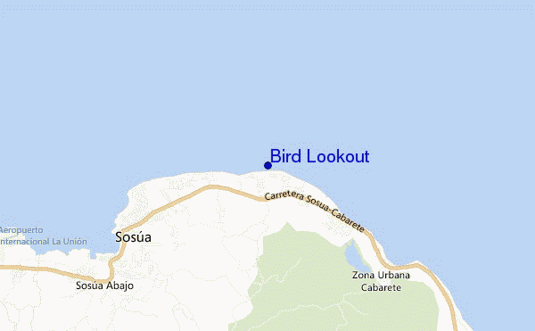 mapa de ubicación de Bird Lookout