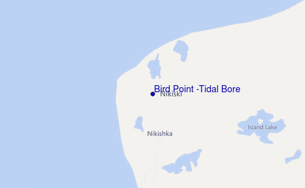 mapa de ubicación de Bird Point (Tidal Bore)