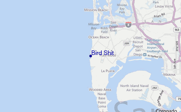 mapa de ubicación de Bird Shit