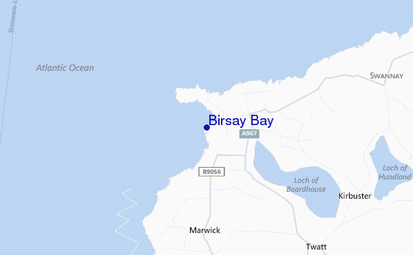mapa de ubicación de Birsay Bay