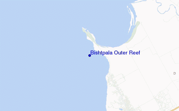 mapa de ubicación de Bishtpala Outer Reef