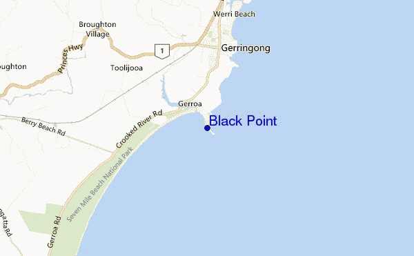 mapa de ubicación de Black Point