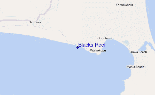 mapa de ubicación de Blacks Reef