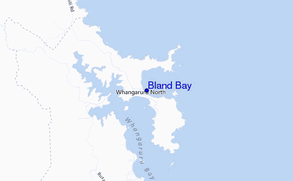 mapa de ubicación de Bland Bay