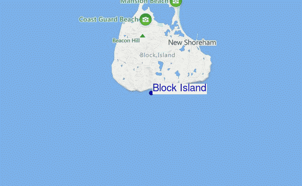 mapa de ubicación de Block Island