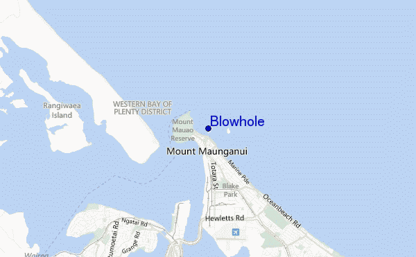mapa de ubicación de Blowhole