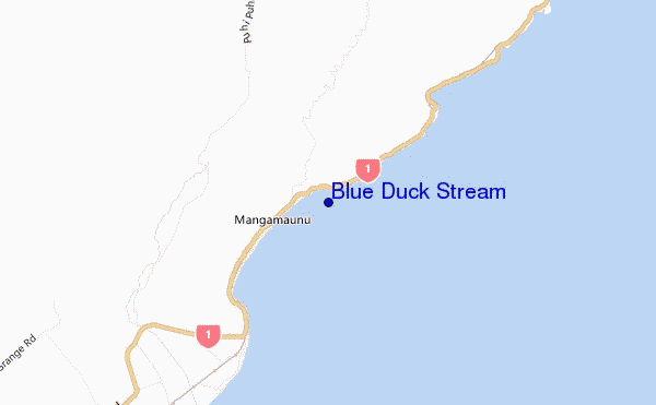 mapa de ubicación de Blue Duck Stream