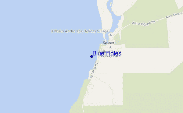 mapa de ubicación de Blue Holes