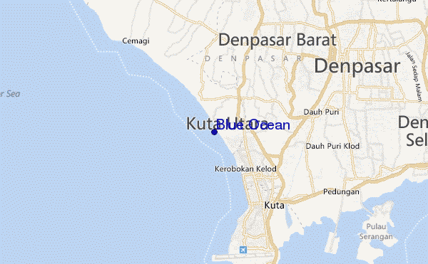 mapa de ubicación de Blue Ocean