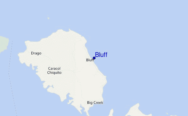 mapa de ubicación de Bluff