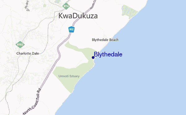 mapa de ubicación de Blythedale