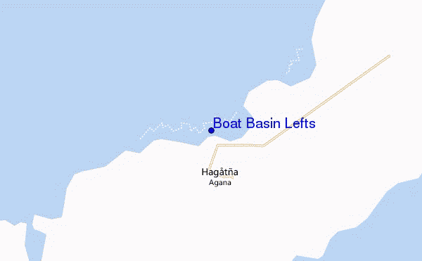 mapa de ubicación de Boat Basin Lefts