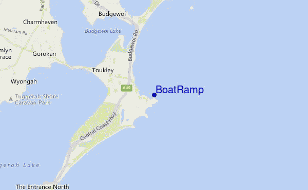 mapa de ubicación de Boat Ramp