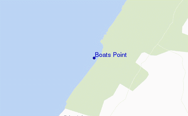 mapa de ubicación de Boats Point
