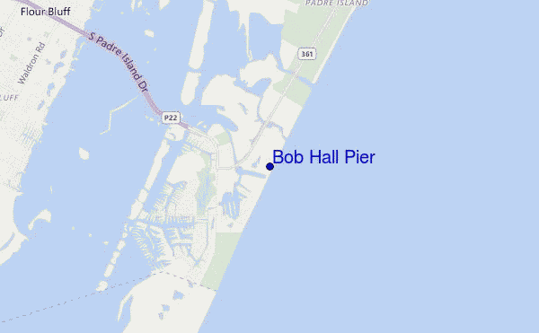 mapa de ubicación de Bob Hall Pier