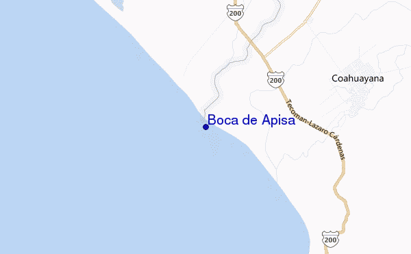 mapa de ubicación de Boca de Apisa