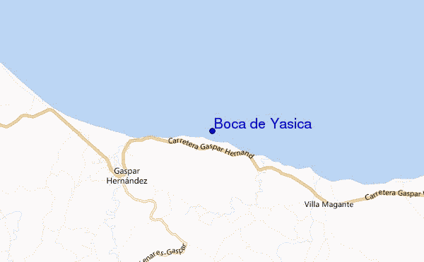 mapa de ubicación de Boca de Yasica