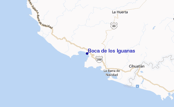 Boca de los Iguanas Location Map