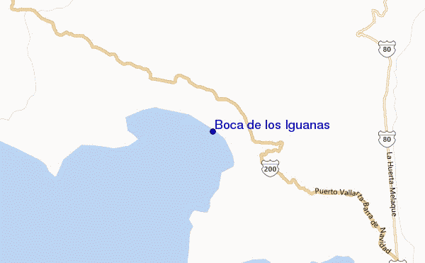 mapa de ubicación de Boca de los Iguanas