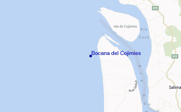mapa de ubicación de Bocana del Cojimies