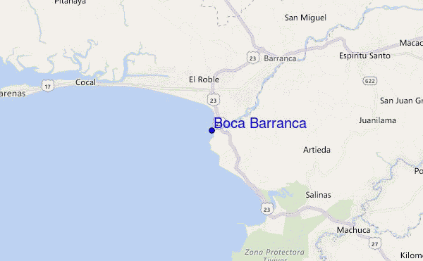 mapa de ubicación de Boca Barranca