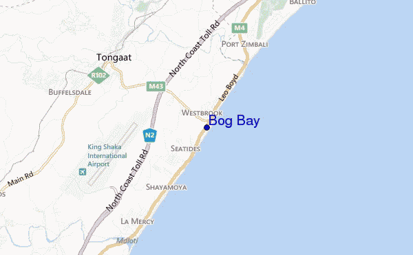 mapa de ubicación de Bog Bay