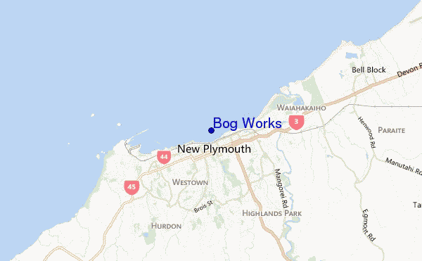 mapa de ubicación de Bog Works