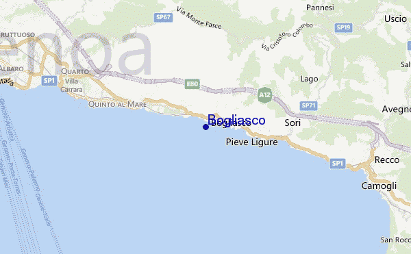 mapa de ubicación de Bogliasco