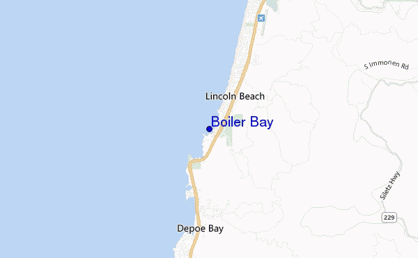 mapa de ubicación de Boiler Bay
