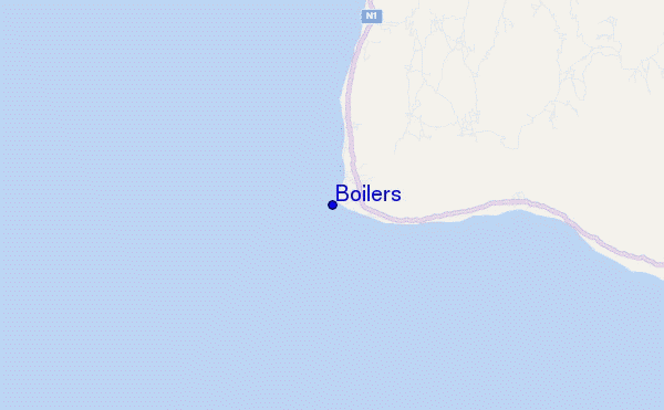 mapa de ubicación de Boilers