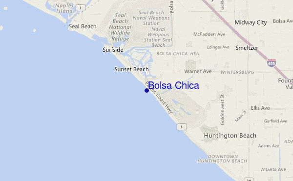 mapa de ubicación de Bolsa Chica