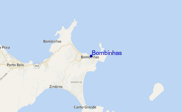 mapa de ubicación de Bombinhas