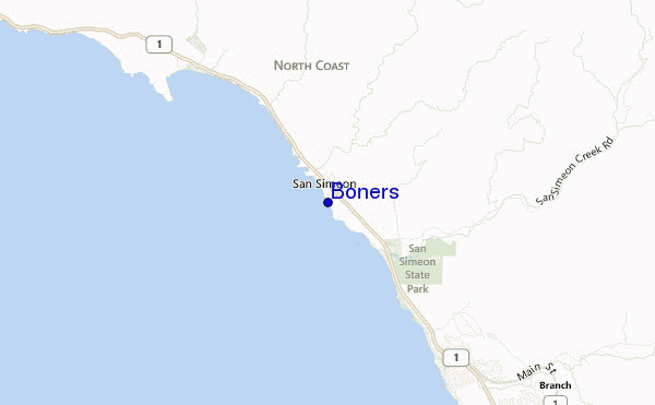 mapa de ubicación de Boners