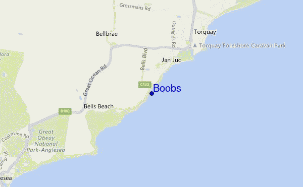 mapa de ubicación de Boobs
